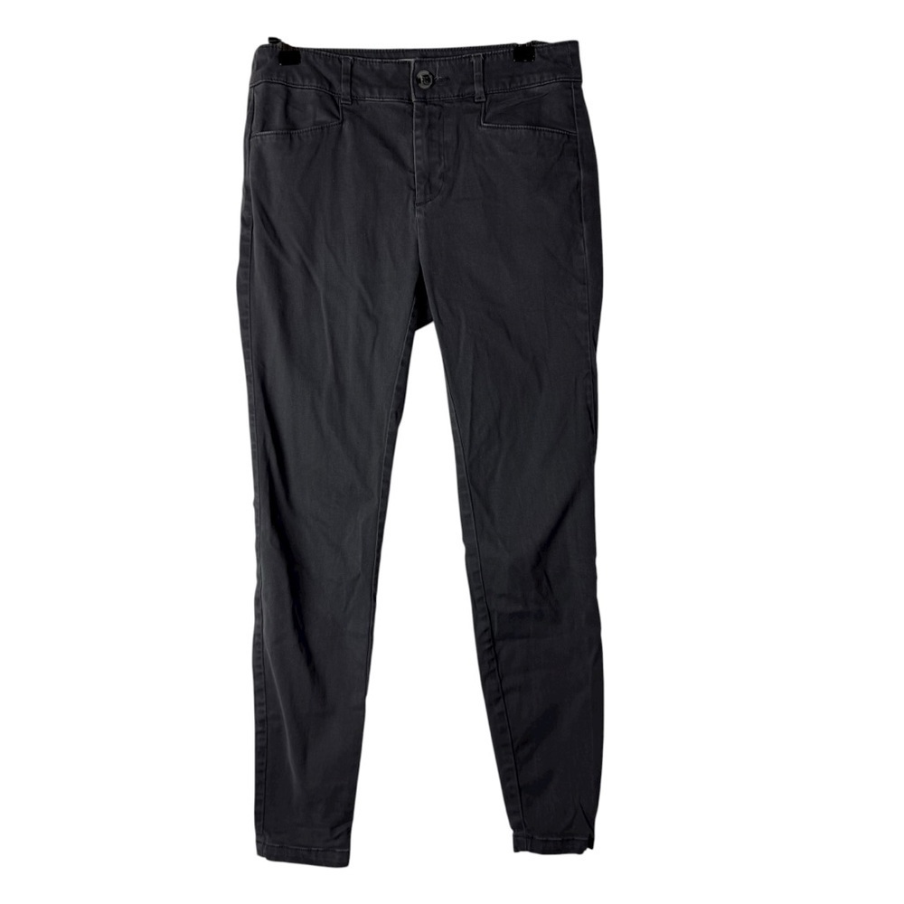 Ann Taylor LOFT Dark Gray Skinny Ankle Chino Pants 0